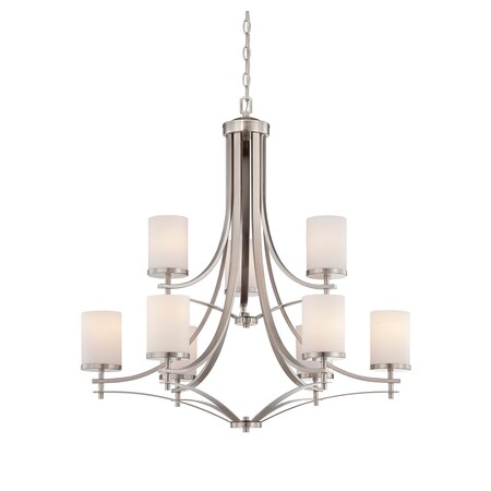 Savoy House Colton 9 Light Satin Nickel Chandelier 1-331-9-SN